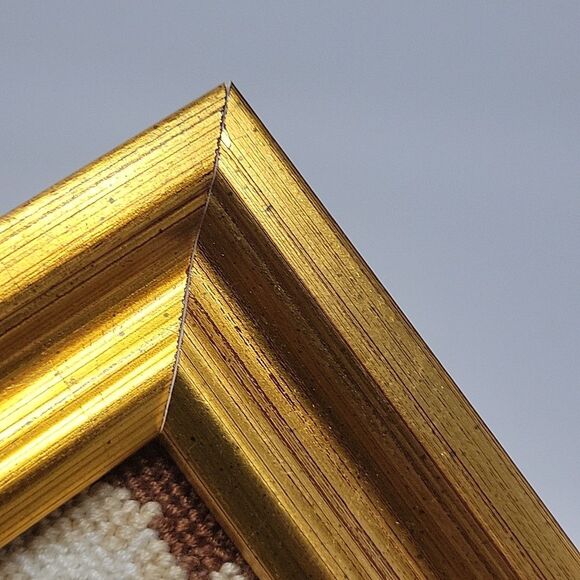 Cross-stitch Cat Needlepoint Hand Made Finished Portrait Completed 4.5"x 4.5" - Picture 9 of 12